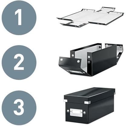 Leitz A4 Storage Box, Click and Store Range 60440062 - Medium, Purple