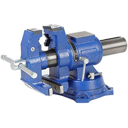 TOPWAY Bench Vice 4" 100mm, Heavy Duty Multipurpose 360 Degree Swivel Base Workbench Table Clamp for Mechanics and Engineers 403154