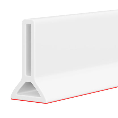 DLYYPLUS 1M Wet Room Floor Barrier, Self-Adhesive Silicone Shower Splash Guard, Shower Threshold Water Dam Barrier Keeps Water Inside Threshold Dry