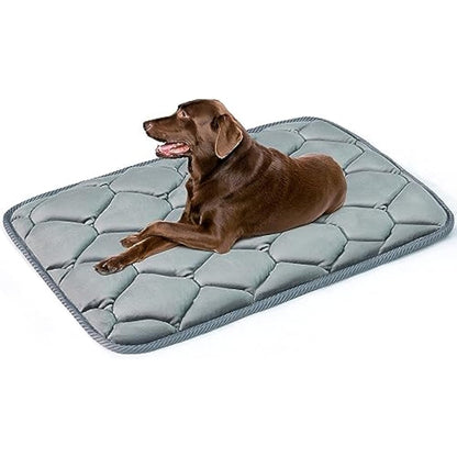Geegoos Large Dog Crate Mattress, Washable Soft Kennel Pads, Pet Bed Blanket for 42 inch Cage, Dog & Cat Bed Mats (104x68cm, Grey)
