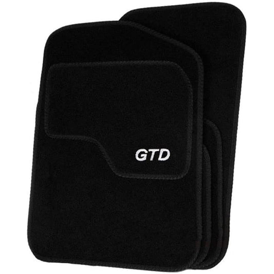 Precision Black Car Mats with GTD Logo For VW Golf MK7 (2013-2020) - SSQGTD42