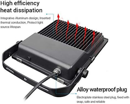 lighteu®, Milight Miboxer 50W AC100~240V Garden Spotlight RGBCCT Multi-Color Change and Color Temperature Adjustable WiFi LED Garden Lawn Light IP66 Waterproof futC06