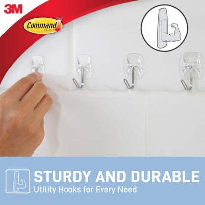 Command Clear Wire Hanger Hook, Value Pack of 9 Hooks and 12 Adhesive Strips, Transparent - Damage Free Hanging - Holds up to 225 gm