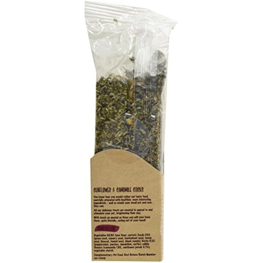 Rosewood Naturals Sunflower & Chamomile Sticks, Small Animal Treat for Rabbits, Guinea Pigs, Chinchillas, Degus, Hamsters, Gerbils, Mice and Rats, 140g