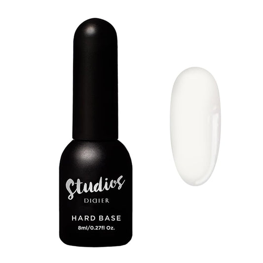 DIDIER LAB Premium Hard Gel Base Coat Clear 8ml - HEMA Free Gel Polish Base UV/LED - Strengthening Self-Leveling Formula with Invisible Fiberglass