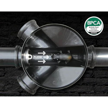 RatGate: 4" (110mm) stainless steel rat flap/barrier/blocker for clay, plastic and cast iron drainage pipes! Keep rats out of your property!