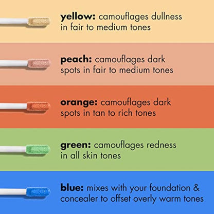 e.l.f. Camo colour Corrector, Hydrating & Long-Lasting Colour Corrector For Camouflaging Discolouration, Dullness & Redness, Vegan & Cruelty-Free, Blue