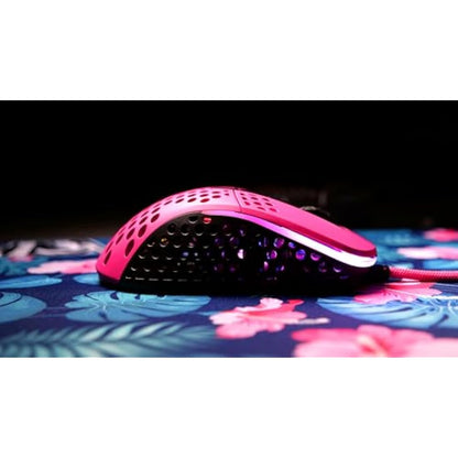 Xtrfy M4 RGB, Ultra-Light Wired Gaming Mouse, Ergonomic Design for Right-Handers, Pixart 3389 Sensor, Adjustable RGB Lighting, Pink Edition