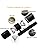 Unikcst Dusk to Dawn Sensor Outdoor Wall Lights Mains Powered 240V IP44 Black Up Down Outside Wall Lights for Front Door Porch -Incl. 2X 5W LED GU10 Bulbs Warm White