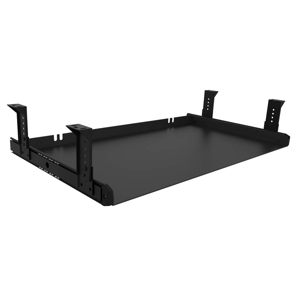 FRMSAET All-Metal 53cm/ 60cm/ 76cm Slide Out Drawer Platform(60 cm, Black)