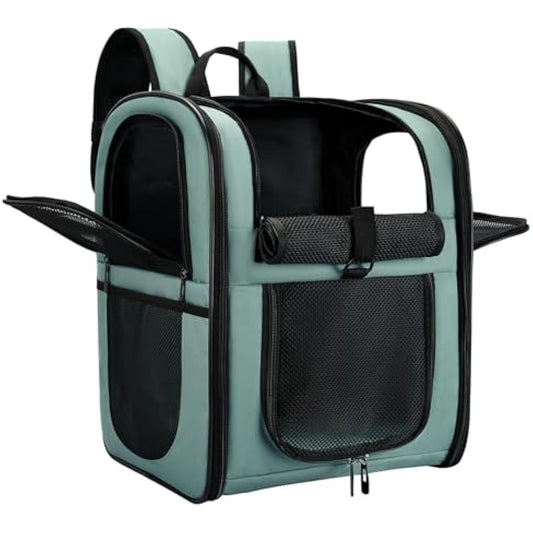 Apollo Walker Cat Carrier and Dog Carrier, for Large and Small Cat Pets (2-15 kg), Breathable Mesh Pet Carrier, Ideal for Hiking, Travel, and Outdoor Activities (Blue)