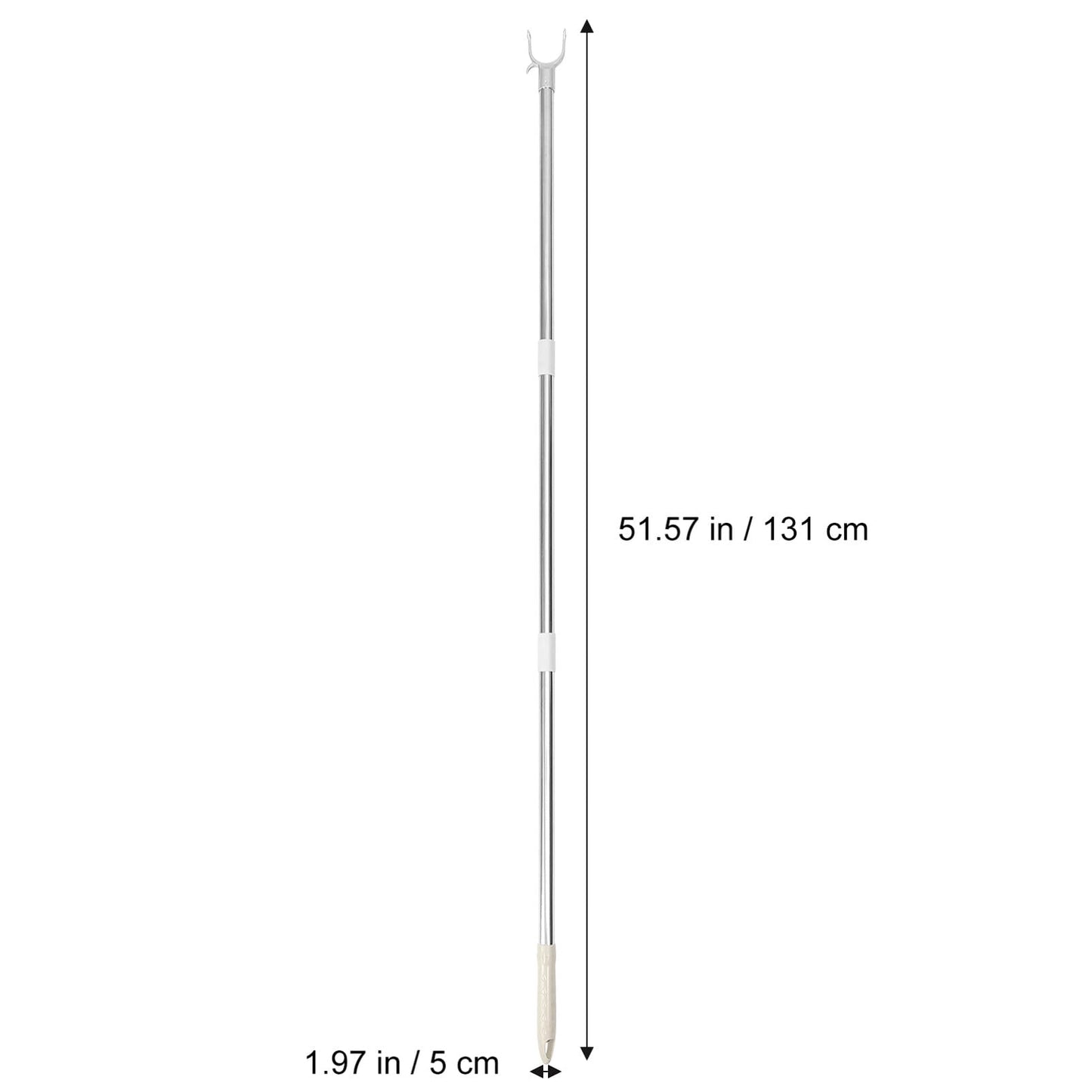 Angoily Adjustable Clothesline Pole Clothes Hook Pole for Wardrobe Garment Reach for Balcony Laundry Drying Splicable Clothes Rod for Hanging and