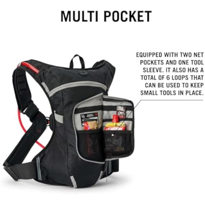 USWE RAW Hydration Backpack with Hydration Bladder, Premium Bounce Free Backpack for Enduro and Dirt Bike