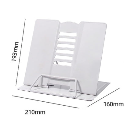 Book Stand, Multifunctional Metal Book Holder for Reading White