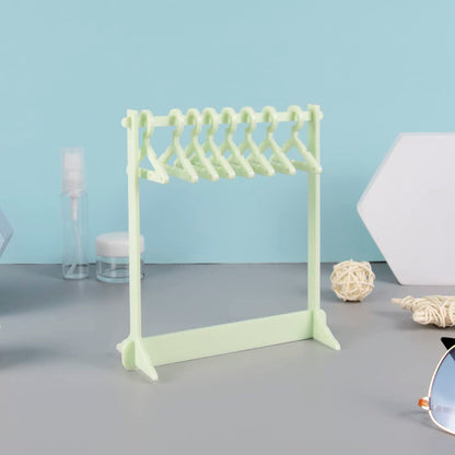 NatSumeBasics Green Earring Holder Stand Clear Acrylic Earrings Rack Mini Hangers Display Stand Jewelry Organizer Storage for Women Girls Green