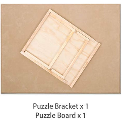 Becko US Puzzle Board & Bracket Set/Wooden Puzzle Board Kit/Jigsaw Puzzle Plateau - With Puzzle Board for Up To 1000 Pieces