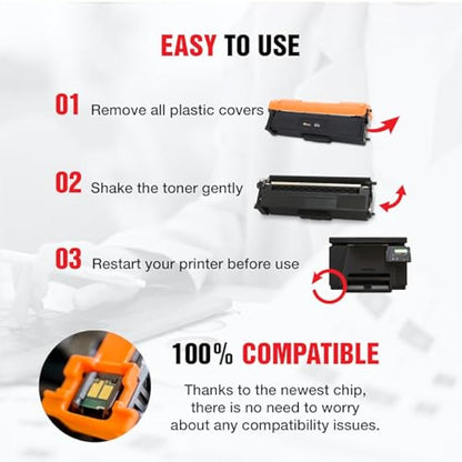 TONER EXPERTE Compatible Brother TN423 TN421 Toner Cartridge Replacement for TN-423 TN-421 for DCP-L8410CDW HL-L8260CDW HL-L8360CDW HL-L9310CDW MFC-L8690CDW MFC-L8900CDW 4-Pack