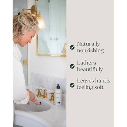 Bower Collective Natural Antibacterial Liquid Hand Soap Refill, Geranium & Grapefruit Handwash Refill, Eco-Friendly Soap, 1 Litre, 300+ Washes