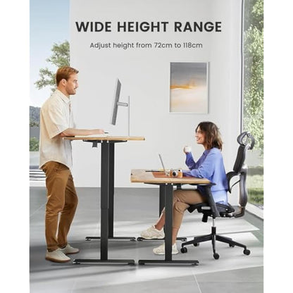 ErGear Electric Standing Desk Height Adjustable 100 x 60cm, Sit Stand Desk with 4 Memory Smart Pannel for Home Office with Splice Board