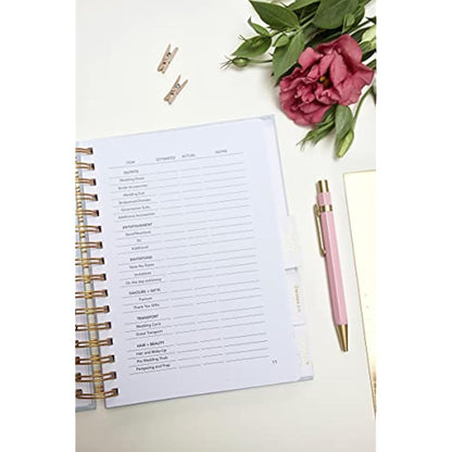 The Complete Wedding Planner & Bridal Diary – Ultimate Wedding Organiser with Checklists, Budget Planner, Timeline & Journal, Perfect Engagement Gift for Brides