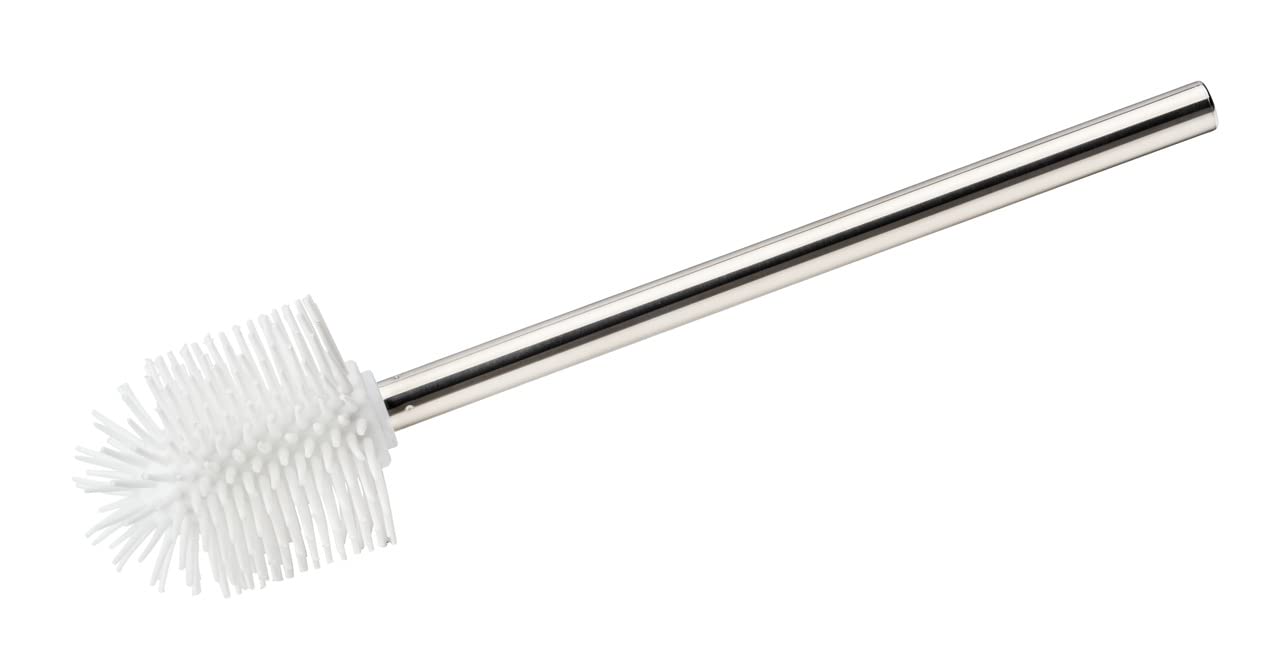 WENKO Silicone Replacement Toilet Brush, with Non-Stick Effect, White, 7.5 cm
