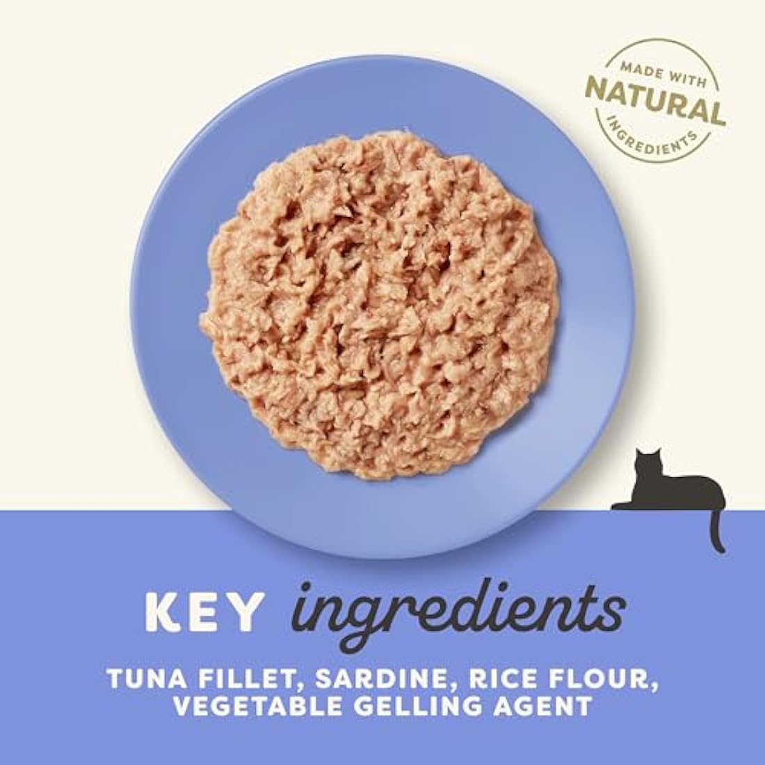 Applaws Natural Senior Wet Cat Food, Tuna with Sardines in a Soft Mousse 70g Tin(Pack of 24 x 70g Tins)