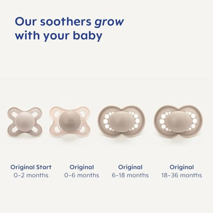 MAM Original Soothers | 6 Plus Months | 2 Pack | Comes in Dummy Steriliser Case | Sustainable Materials | Baby Accessories | Pink (Various Designs)