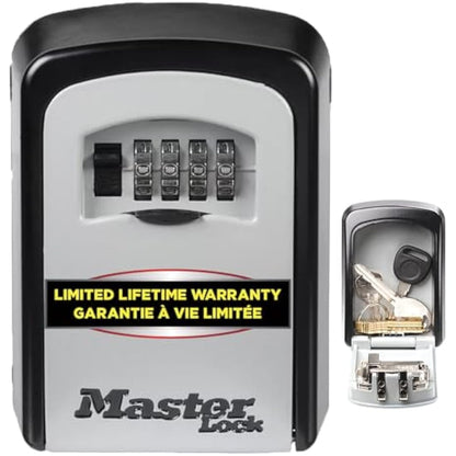 Master Lock Key Safe, 5401EURD, Wall Mounted, Medium, Strong Aluminium Weather Resistant Construction - Mounting Hardware Included