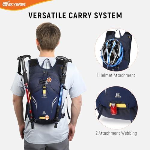 SKYSPER Small Hiking Backpack 15L Lightweight Day Pack Travel Hiking Daypack for Women Men