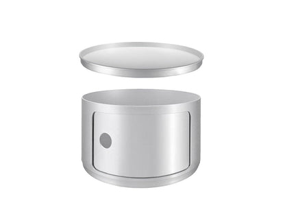 Kartell 4959SI End Plate for Componibili Round Opaque Diameter 42 x 2.9 cm ABS Silver