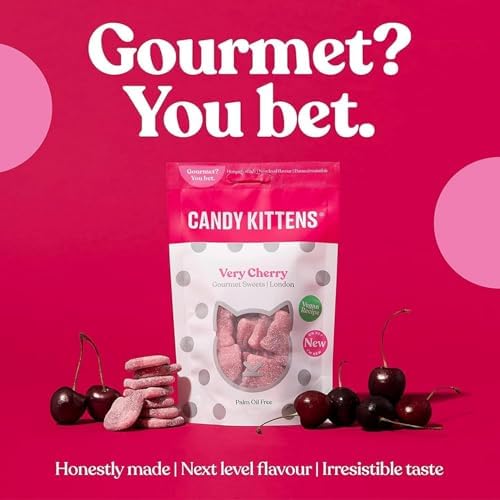 Candy Kittens Vegan Sweets CORE Selection (5 x 140g), Vegan Chewy Sweets Bundle - Wild Strawberry, Sour Watermelon, Very Cherry, Eton Mess & LOVES, Ideal Gifts, 5 Bags