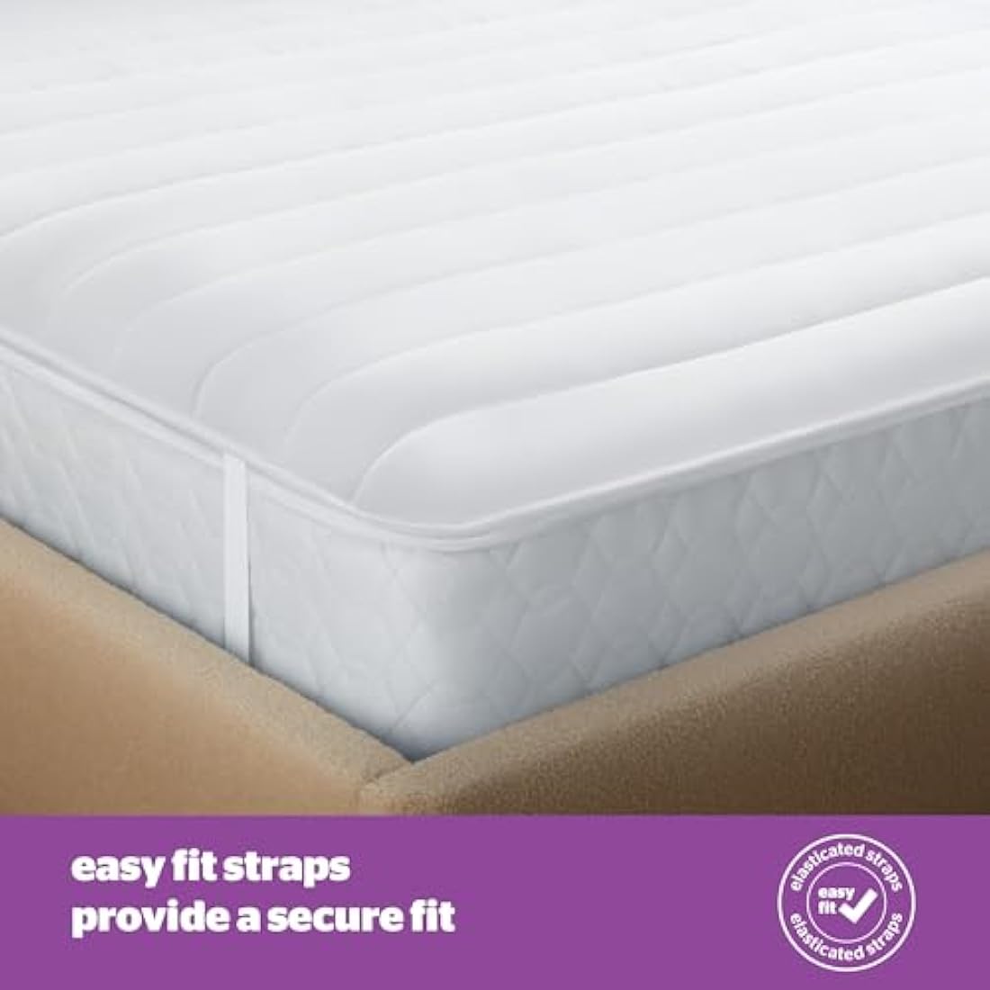 Silentnight Deep Sleep Mattress Topper King Size Bed - Soft Supportive Comfortable Durable Bed Topper with Easy Fit Elasticated Straps - Hypoallergenic and Machine Washable - King - 200x150cm