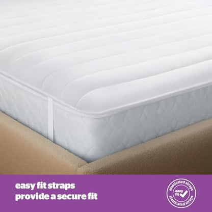Silentnight Deep Sleep Mattress Topper King Size Bed - Soft Supportive Comfortable Durable Bed Topper with Easy Fit Elasticated Straps - Hypoallergenic and Machine Washable - King - 200x150cm