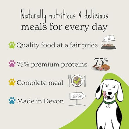 Forthglade Wet Dog Food (18 x 395g Trays) - Grain Free & Hypoallergenic Dog Food, Adult 1 Year+, Chicken with Vegetables, Complete Stomach Sensitive Meals with Natural Ingredients