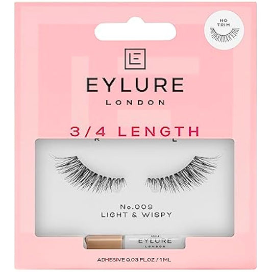 Eylure Length False Eyelashes, 009 Black, 1 Pair, Pack of 1