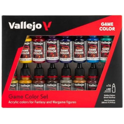 Vallejo Game Color Advanced Acrylic Paint Set - Assorted Colours (Pack of 16)