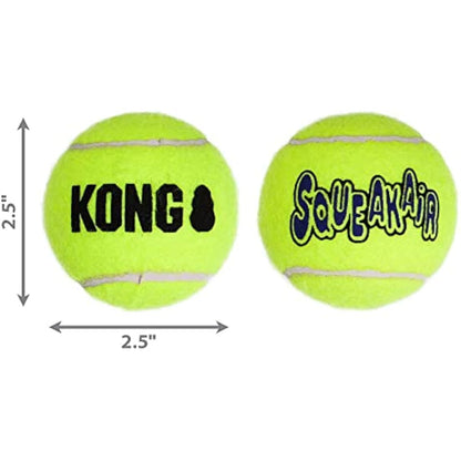 KONG - Toy Premium Squeak Tennis Balls, Gentle on Teeth - For Medium Dogs (6 Pack)