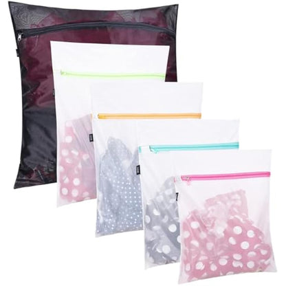BAGAIL Mesh Laundry Bags, Washing Machine Wash Bags, Reusable and Durable Mesh Wash Bags for Delicate Blouse, Hosiery, Underwear, Bra, Lingerie and Baby Clothes, Great for Travel Storage Organization