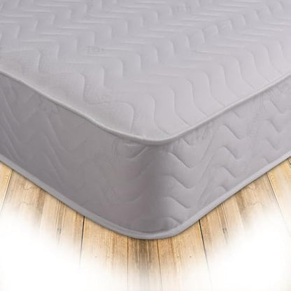 Starlight Beds Close Wave 8-Inch Deep European Single Mattress - Budget Sprung Design with Memory Foam Layer, White (90cm x 200cm x 20cm)