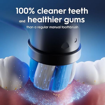 Oral-B iO5 Electric Toothbrushes For Adults, 1 Toothbrush Head & Travel Case, 5 Modes With Teeth Whitening, UK 2 Pin Plug, Black
