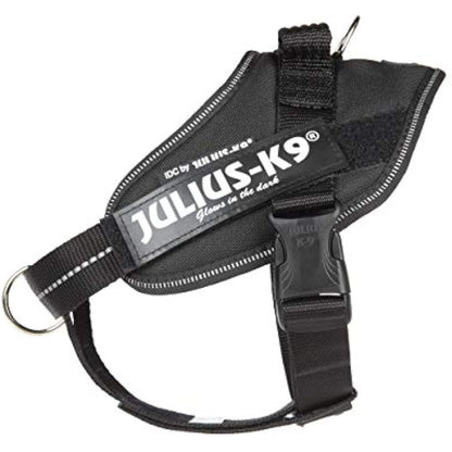 Julius-K9 Dog Harness with Front Control Belt, Black, S/Mini