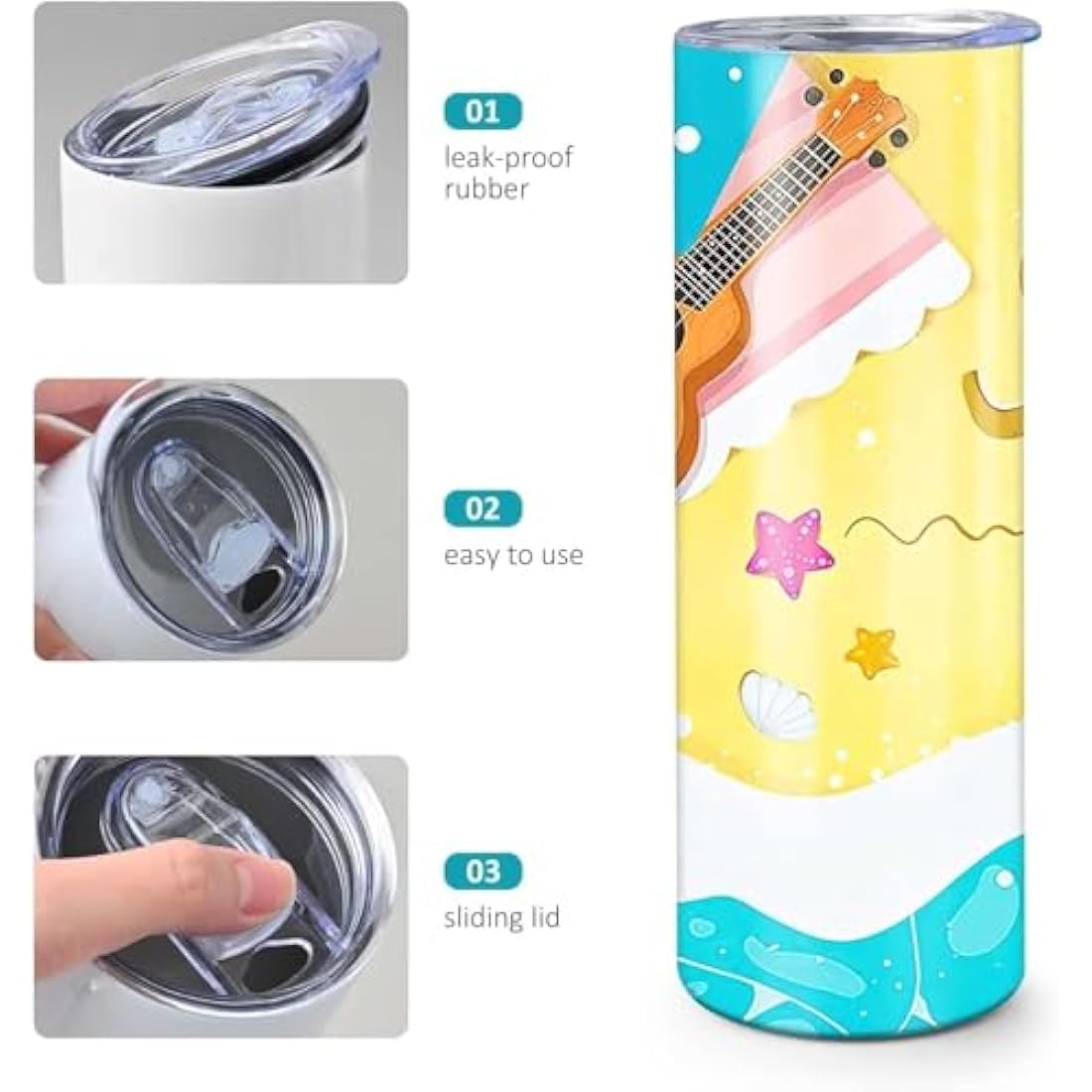 MSYU 10 Pack Sublimation Tumblers Bulk, 20 OZ Stainless Steel Double Wall Skinny Straight Tumblers Blank, Subbing Tumblers Cups with Sublimation Paper, Straw and Individually Box