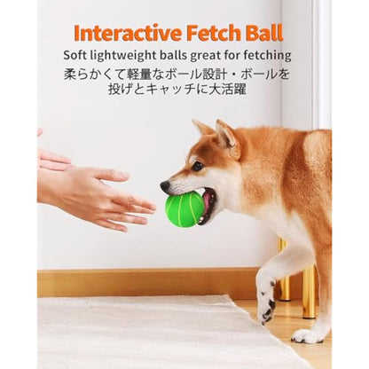 Squeaky Dog Toys, [4 Pack] Interactive Dog Balls with Squeaker for Medium Dogs, 2.8'' Soft Latex Rubber Bouncy Fetch Play Ball Toy