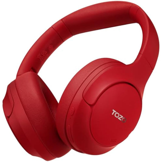 TOZO HT2 Hybrid Active Noise Cancelling Wireless Headphones, 60H Playtime Lossless Audio Over Ear Bluetooth Headphones, Hi-Res Audio Deep Bass Foldable Lightweight Headset for Workout