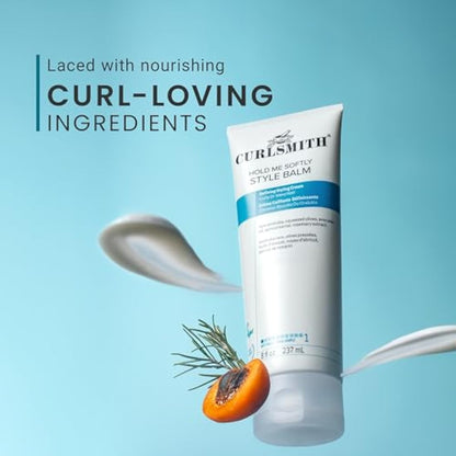 Curlsmith - Hold Me Softly Style Balm - Vegan Soft Hold Styling Cream for Wavy and Curly Hair, Natural Look (474ml)