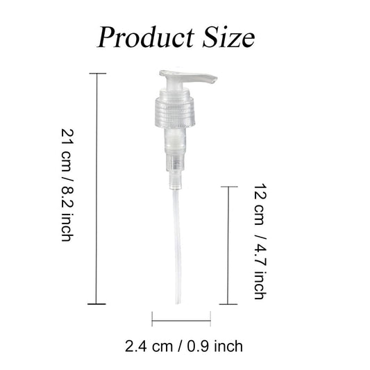 12 Pcs Clear Plastic Soap Dispenser Pump Replacement Lotion Pump Heads for 24/410 Threaded Neck Bottles Compatible with Soap Lotion Shampoo Liquid