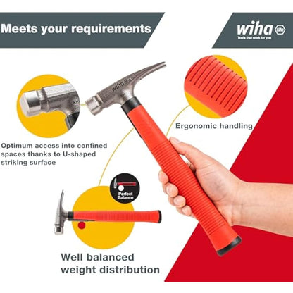 Wiha SB846300E Electrician's, 300 g Hammer Head, Red