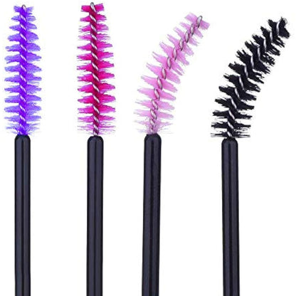 Disposable Eyelash Brushes Mascara Wands Eye Lash Eyebrow Applicator Cosmetic Makeup Brush Tool Kits (Multi-colored, 200pc)