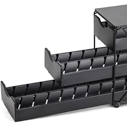 Bagoo Coffee Pods Holder for Nespresso Vertuoline Drawer Multi Tier for Vertuo Capsules Storage (3 Tier)
