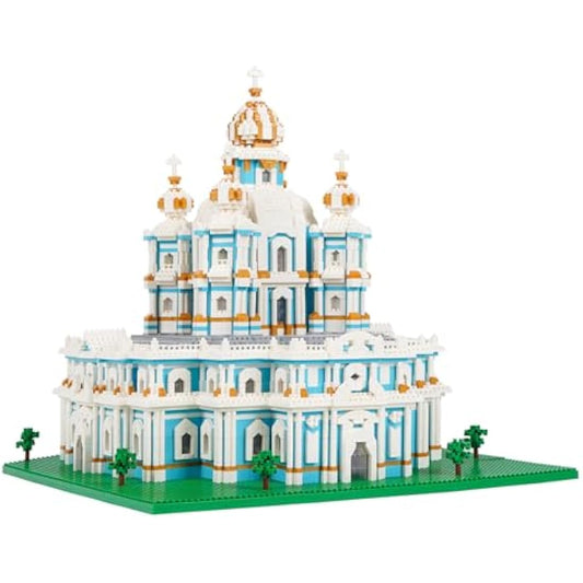 LULUFUN Smolny Cathedral Building Block Set, World Famous Architecture Model Toys, Micro Mini Blocks Kit for Hobbyists, Gift for Adults and Children 3737pcs